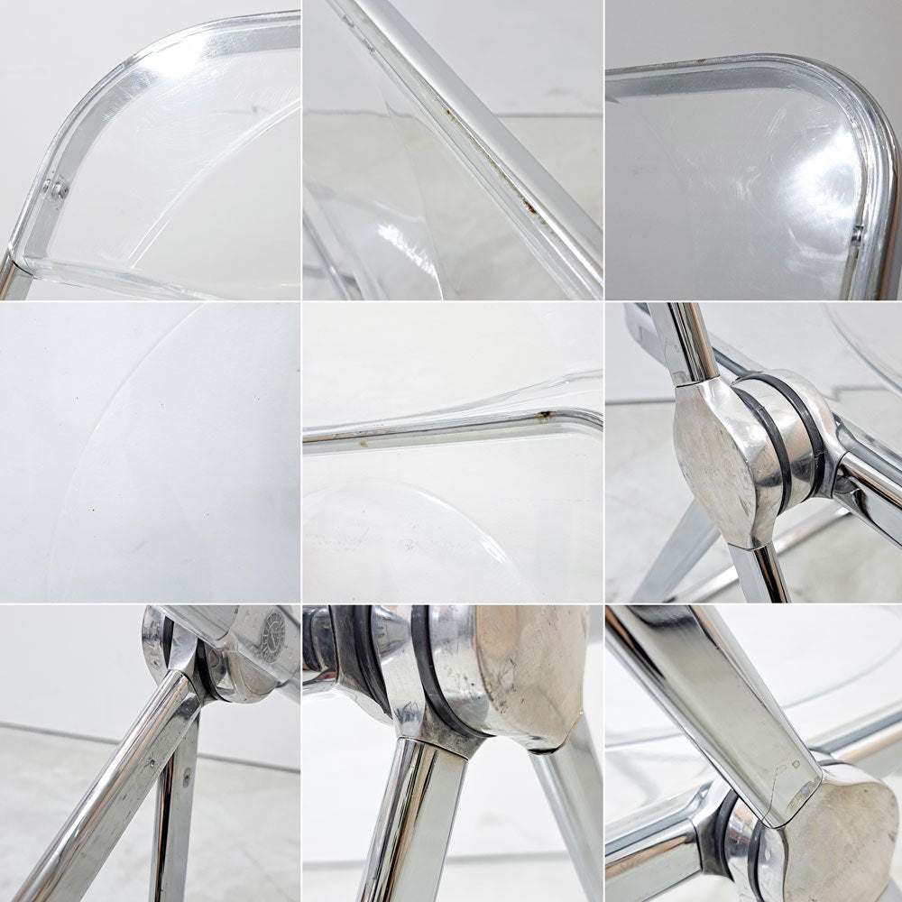 アノニマカステッリ ANONIMA CASTELLI プリアチェア PLIA チェア クリア クロームフレーム ジャンカルロ・ピレッティ イタリア ●