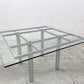 ノル Knoll アンドレ Andre Square Glass Table ダイニングテーブル ガラストップ  スクエア Tobia Scarpa モダンデザイン 〓