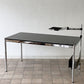 ユーエスエムハラー USMハラー USM Haller モジュラーファニチャー ハラーテーブル ワークデスク オーク材 W150cm トレイ＆スイングアーム付き ブラック ◇