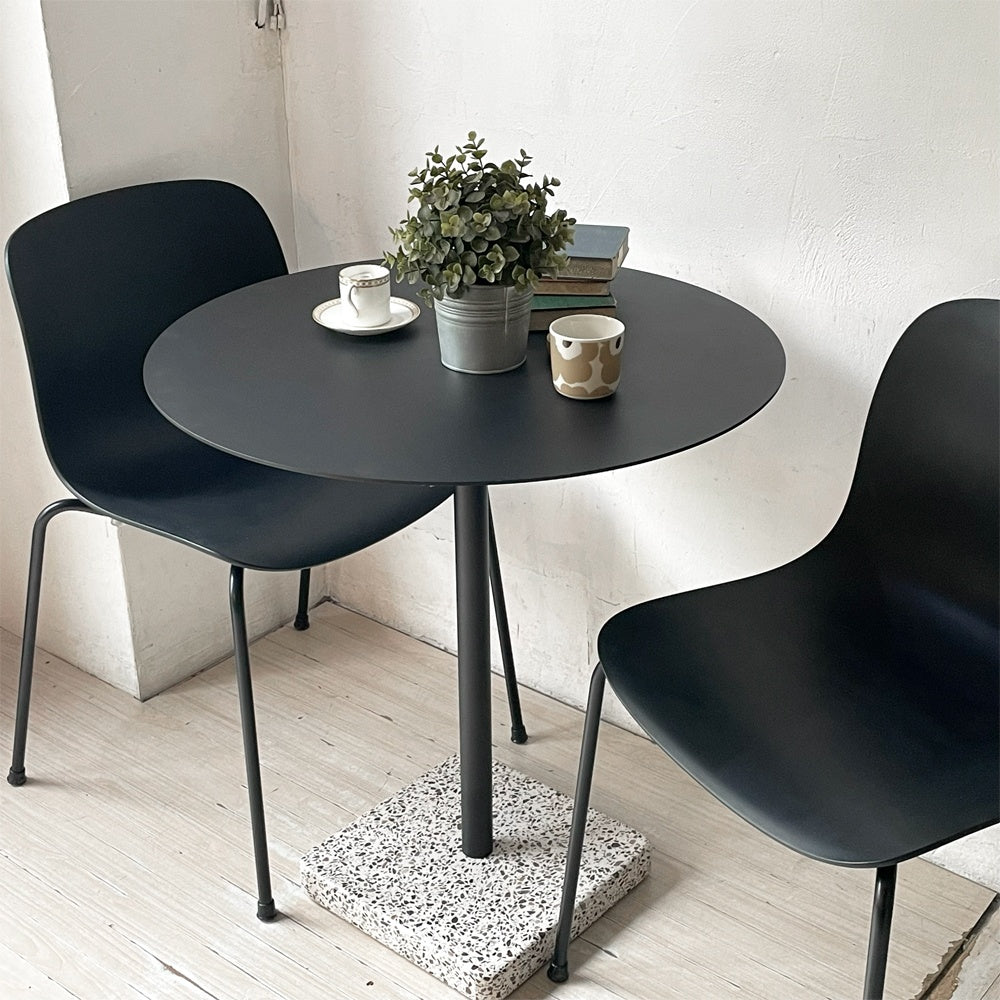 ヘイ HAY テラゾー TERRAZZO TABLE ラウンドテーブル カフェテーブル アンスラサイト×グレーベース 人工大理石 デンマーク 北欧家具 ★