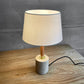 アートワークスタジオ ART WORK STUDIO モノリステーブルランプ Monolith-table lamp AW-0600 スタンドライト ホワイト 大理石ベース オーク無垢材 真鍮 ファブリック モダンデザイン 箱付き 美品 ♪