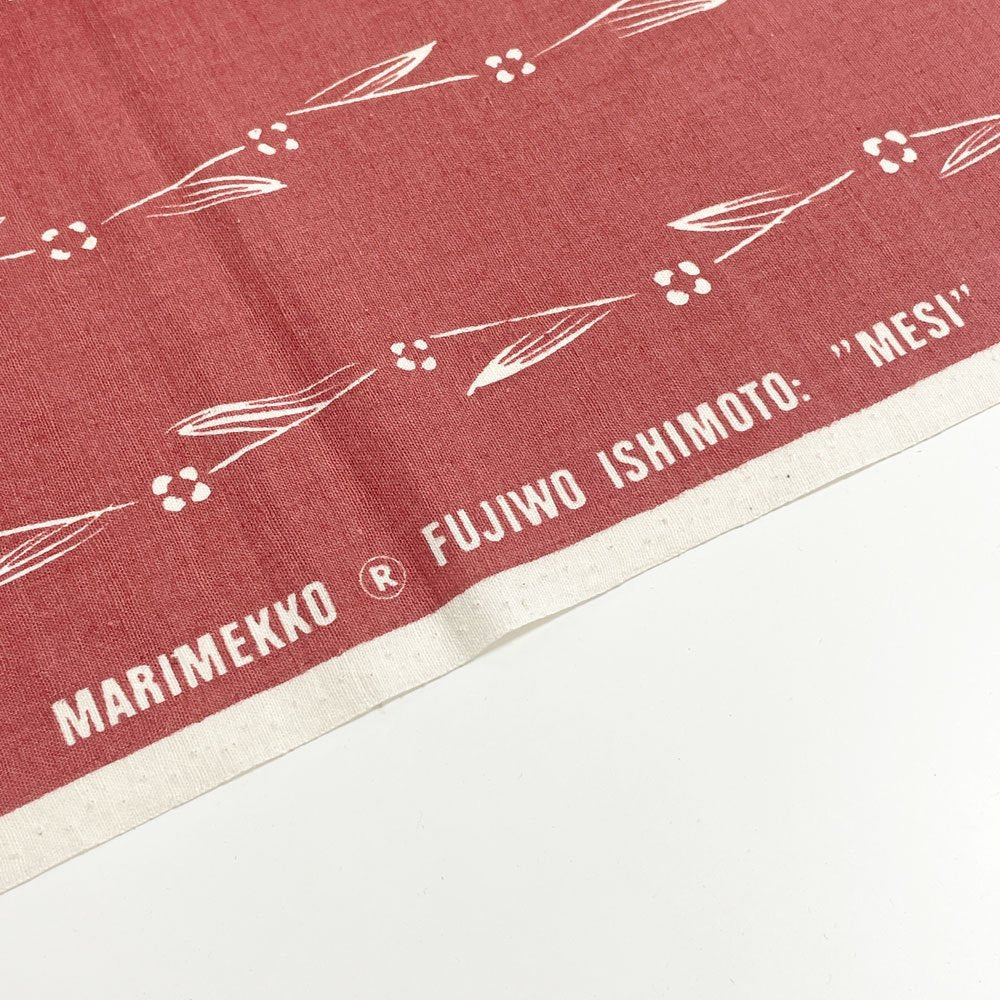 マリメッコ marimekko Mesi 生地 ファブリック 144×154cm 石本藤雄 Fujiwo Ishimoto フィンランドビンテージ ●