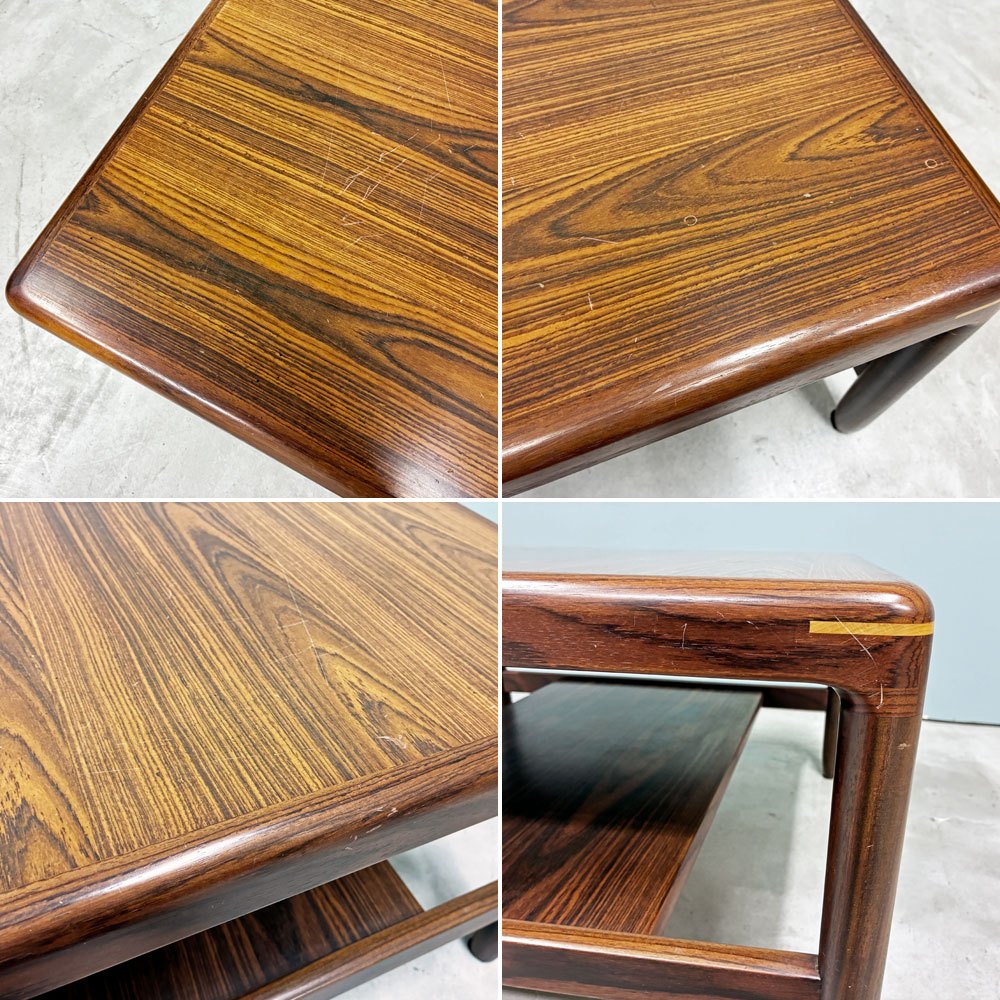 ジャパンビンテージ Japan Vintage ローズウッド材 スクエア センターテーブル ローテーブル W69cm 北欧デザイン ◎
