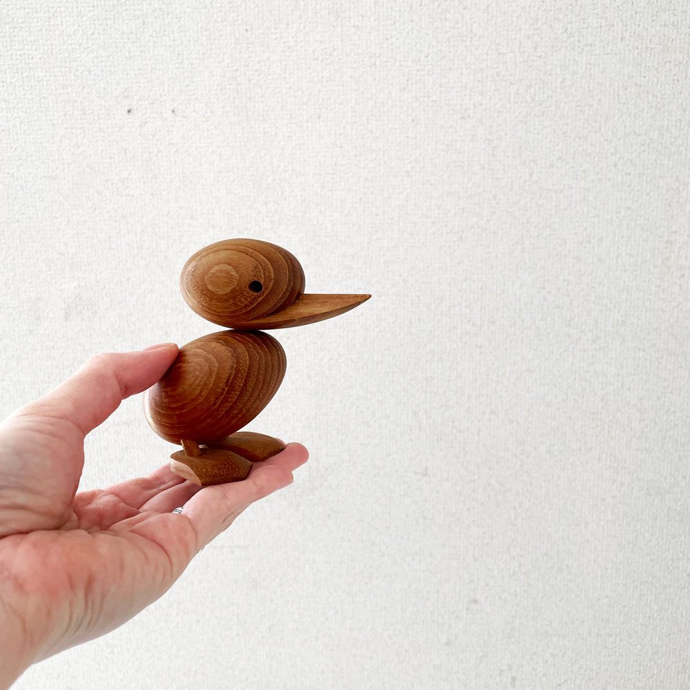 アーキテクトメイド Architectmade ダックリング Duckling チーク無垢材 オブジェ H9cm ハンス・ボーリン Hans Bolling 定価￥13,750- ◎