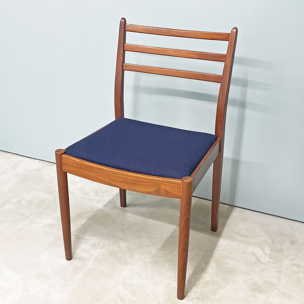 エベネゼルグーム Ebenezer Gomme ジープラン G-PLAN チーク材 ダイニングチェア Victor Wilkins ファブリック張替え済 英国 UKビンテージ B ◎