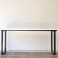 かなでもの KANADEMONO ザ・テーブル THE TABLE デスク ラバーウッド無垢材 W160 x D52 cm スチール スクエアレッグ ブラックブラウン×ブラック 配線孔付 ◇