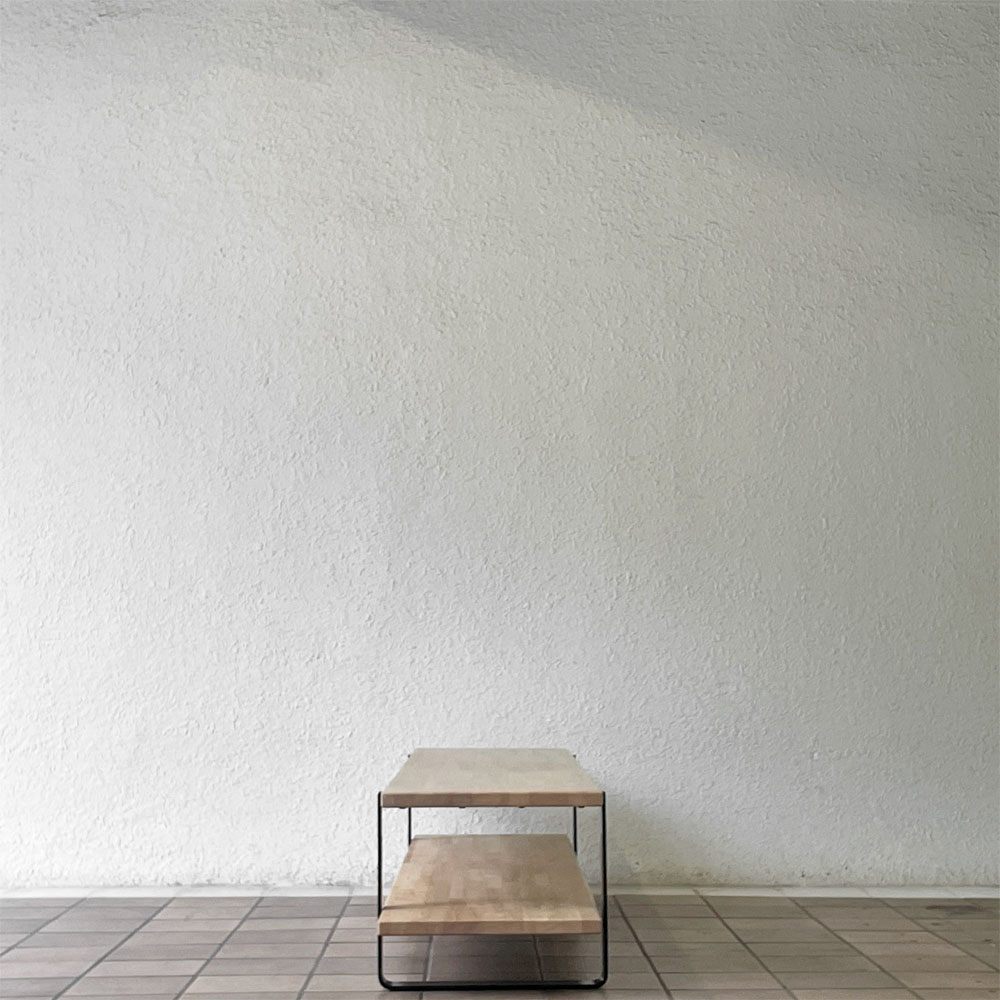 かなでもの KANADEMONO THE TV BOARD LOW TABLE ラバーウッド無垢材 × Black Steel W160cm ナチュラル 定価￥55,900- ◇