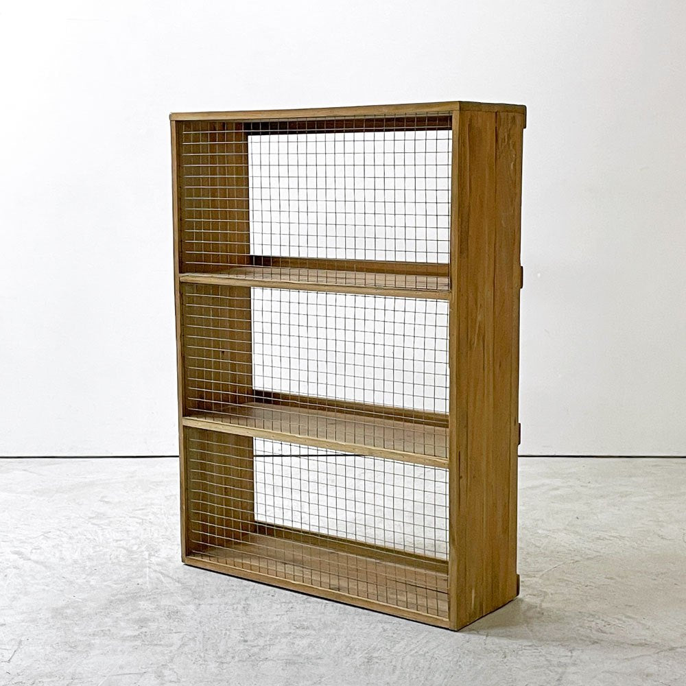 クラッシュゲート CRASH GATE ノットアンティークス Knot antiques パレット PALLET オープンシェルフ 3段 杉古材 スチールメッシュ インダストリアル 工業系 ●