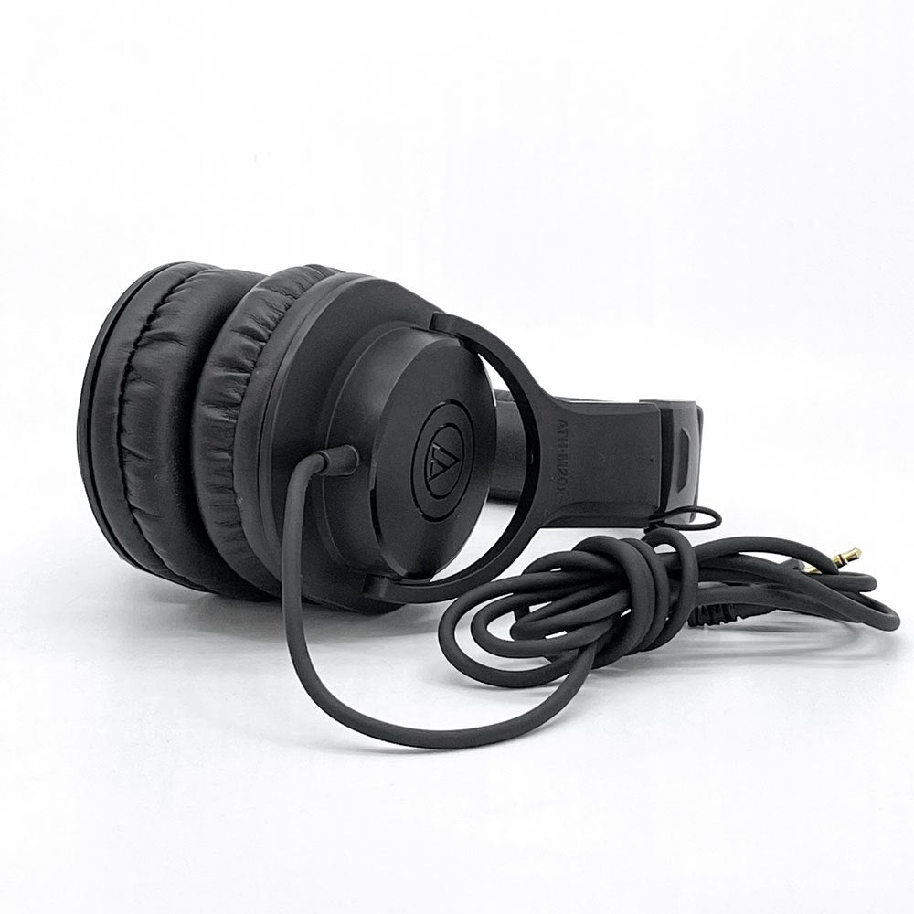 オーディオテクニカ audio-technica ヘッドフォン ATH-N20x ブラック レザーパッド 伸縮アーム ●