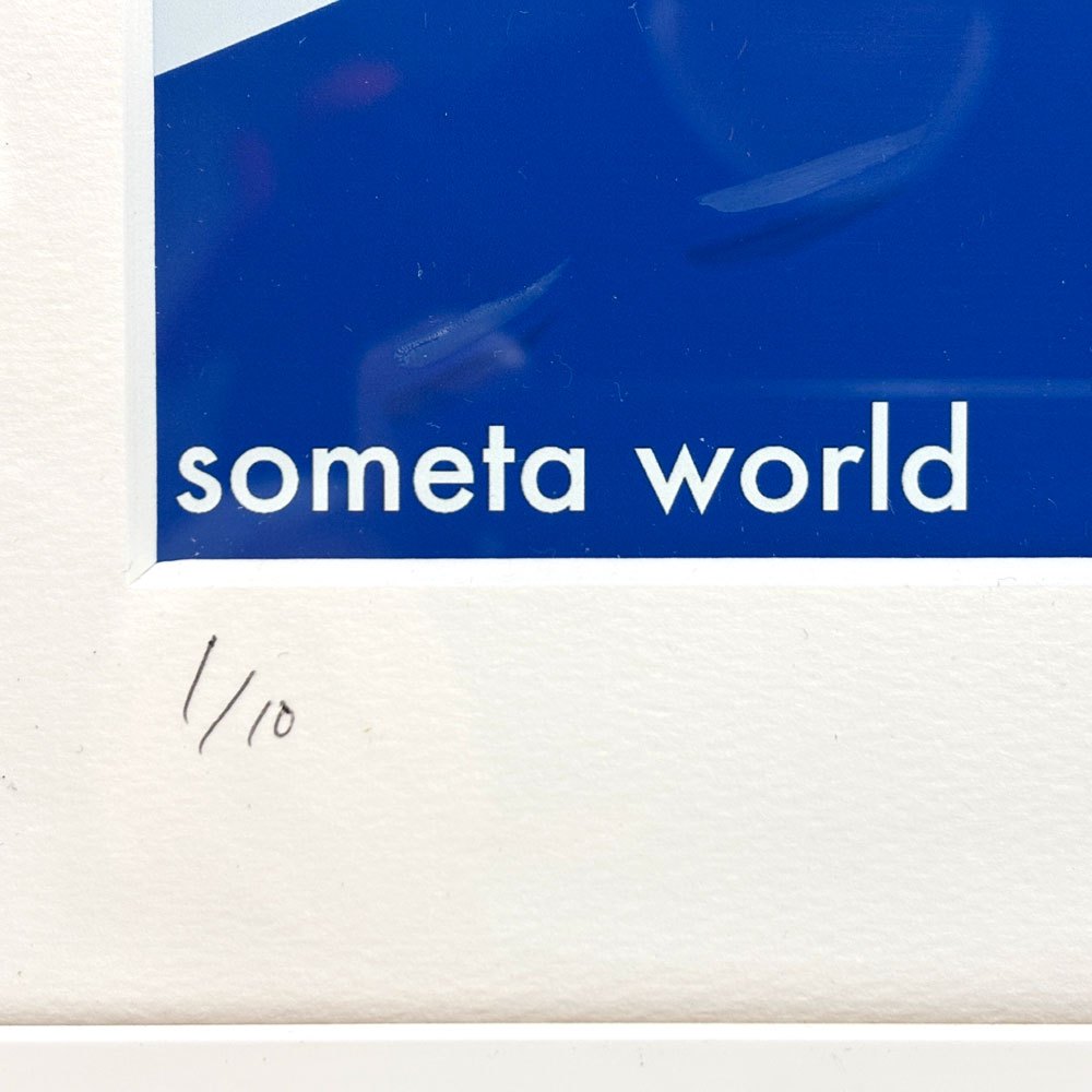 SOMETA someta world デジタルプリント 1/10 スクリーンサイズ 41×41cm 版画 アートフレーム ポスター 現代アーティスト イラストレーター 額装品 ●