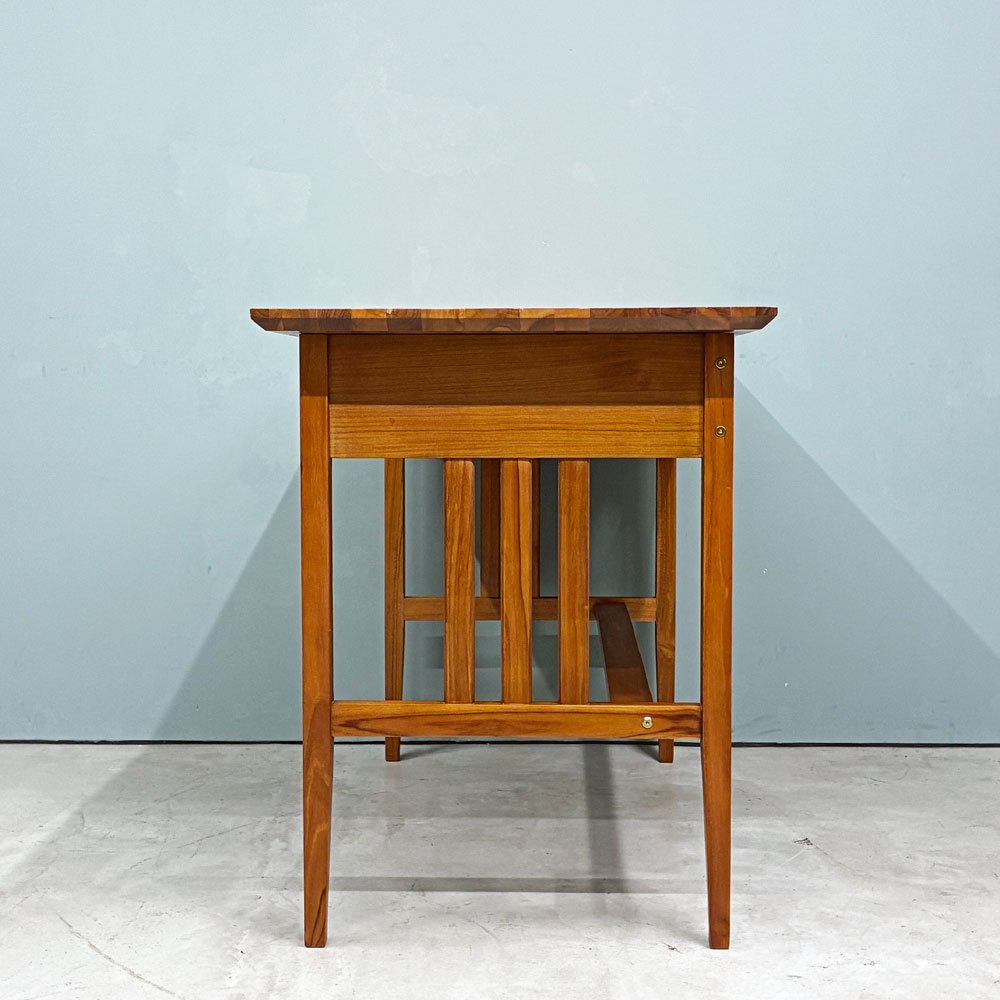 スキャンティーク SCANTEAK デスク ドロワー付き チーク無垢材 W120cm 北欧スタイル ◎
