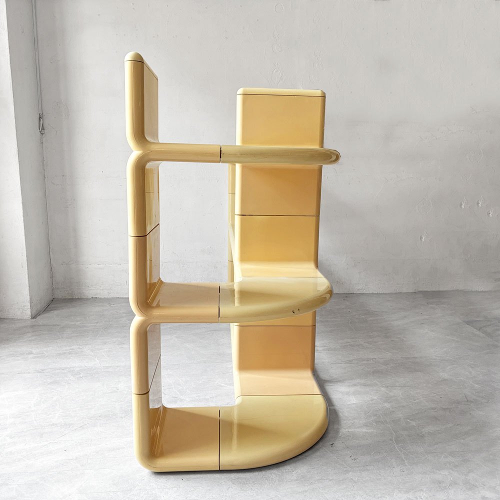 ディレクショナル ファニチャー Directional Furniture ウンボ UMBO シェルフユニット 18パーツ ホワイト サイドボード 本棚 スペースエイジ ミッドセンチュリー USビンテージ 希少 ★