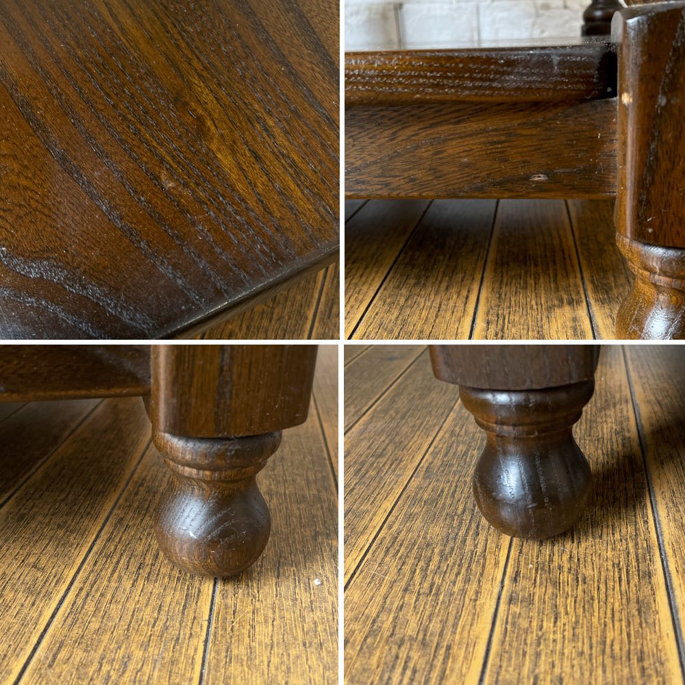 アーコール Ercol オールドコロニアル サイドテーブル ナイトテーブル  エルム材 ブラウン UK 英国家具 イギリス ◎