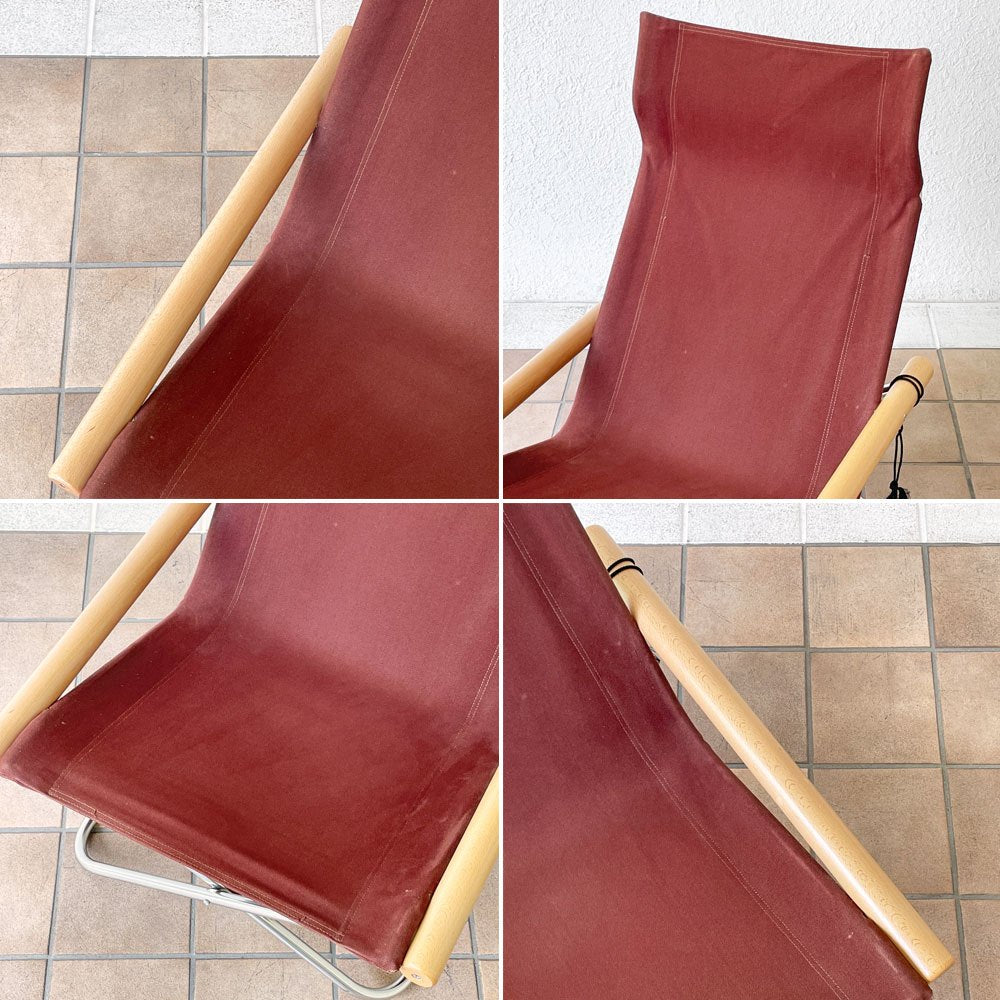 ニーチェア エックス NY chair X フォールディングチェア 折り畳みチェア ブラウン 新居猛 MoMA ◇