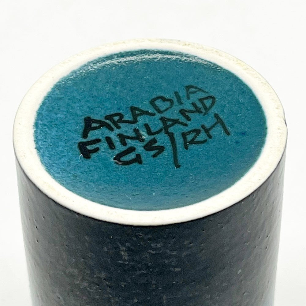 アラビア ARABIA ミニポット フラワーベース グンネル・サルメーン ビンテージ フィンランド 北欧食器 ●