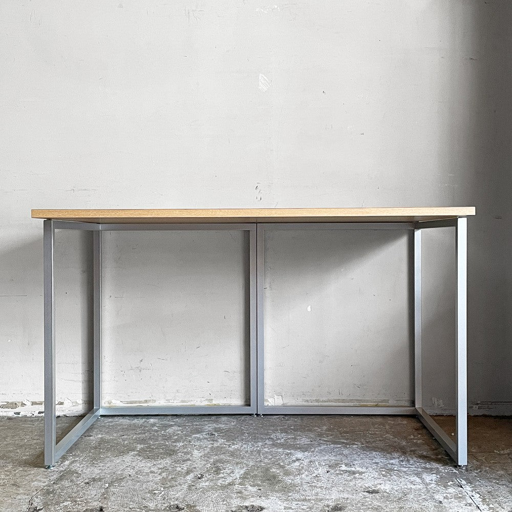 ビスレー BISLEY デスクプラン DESK PLAN Lフット ワーキングテーブル デスク オーク メラミン天板 スチール脚 W120cm イギリス ■