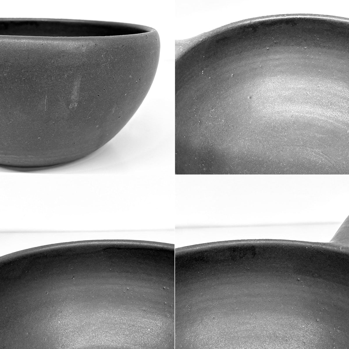 正島克哉 Katsuya Shoujima 片手土鍋 中 黒 全幅16cm 直火可 工房正島 現代作家 A ◎