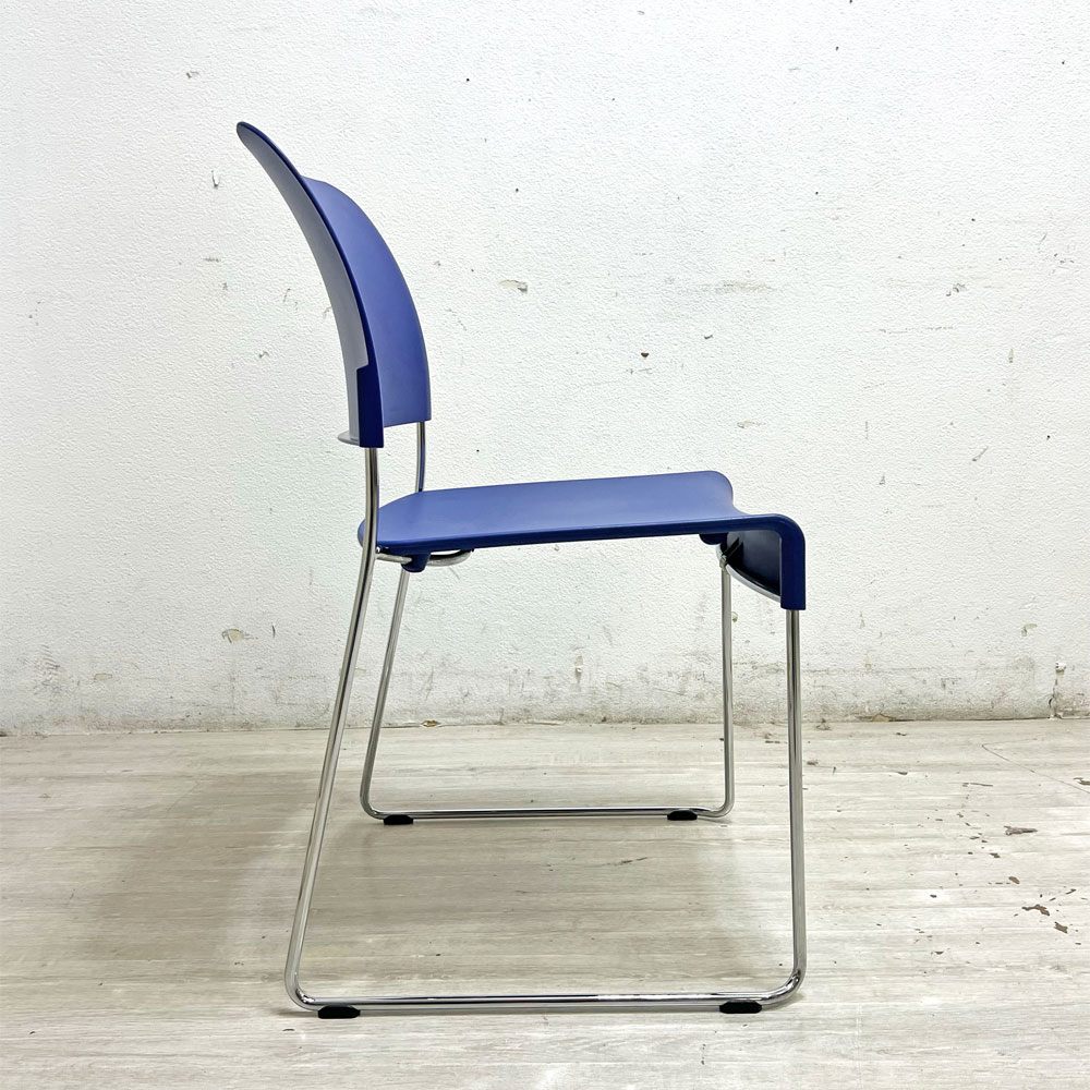 ヴィトラ Vitra シムチェア Sim chair スタッキングチェア ジャスパーモリソン ブルー 参考定価￥50,600 C ●