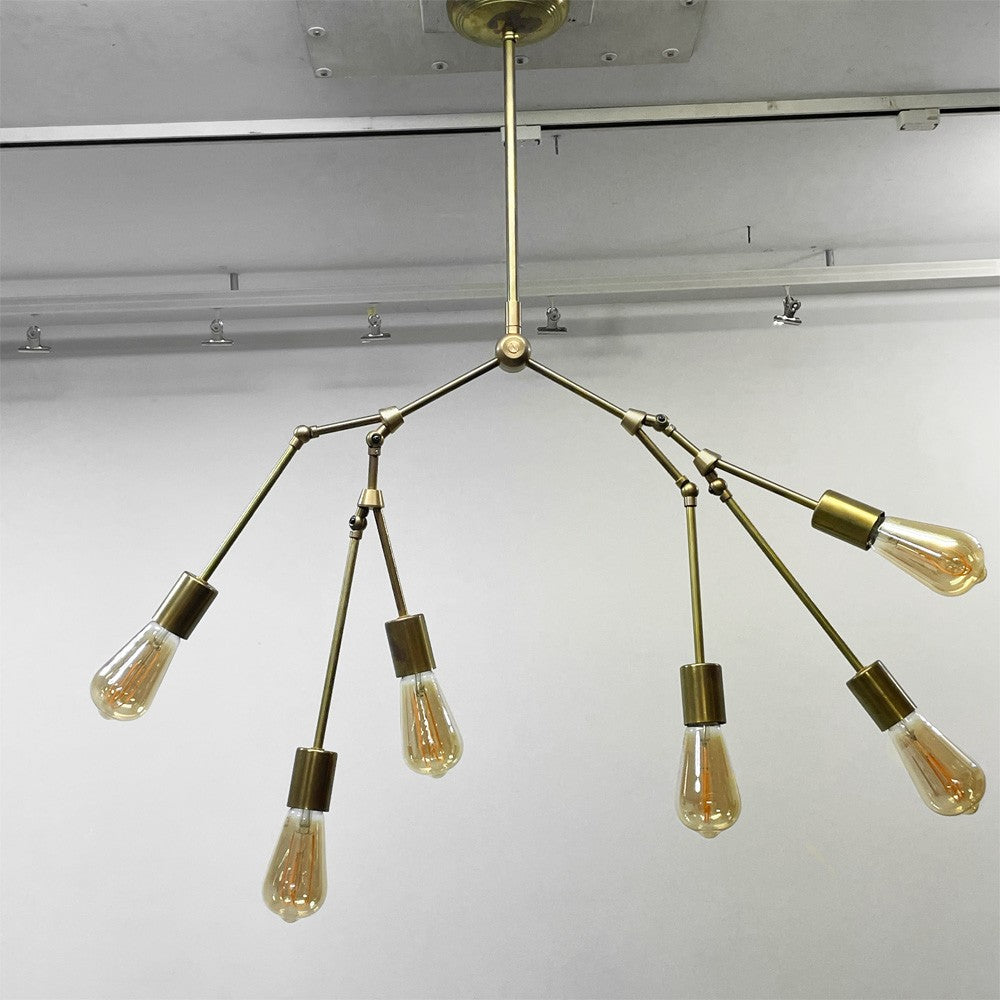 アクメファニチャー ACME Furniture ソリッドブラスランプ SOLID BRASS LAMP 6アームシャンデリア 6ARM CHANDELIER 真鍮 シーリングライト ミッドセンチュリー インダストリアル レトロスタイル ●