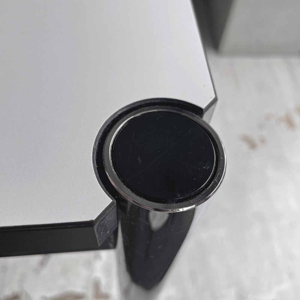 USMハラー USM Haller モジュラーファニチャー ハラーテーブル ワークデスク ダイニングテーブル W175cm パールグレーラミネート (ホワイト) 高さ調節機能付き スイス ♪