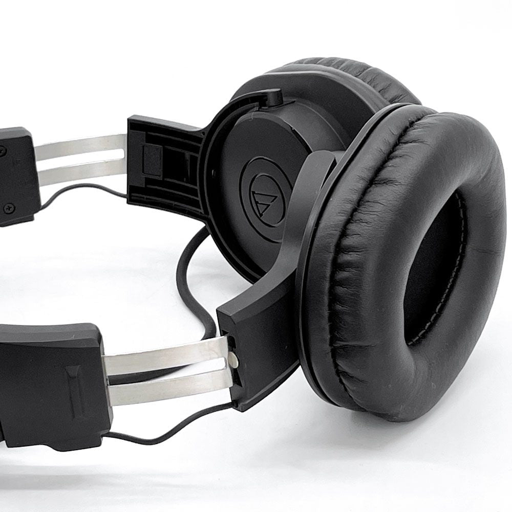 オーディオテクニカ audio-technica ヘッドフォン ATH-N20x ブラック レザーパッド 伸縮アーム ●