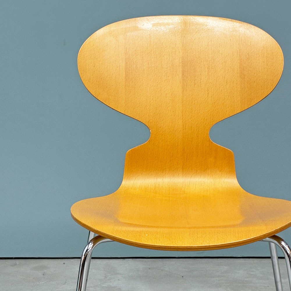 フリッツハンセン Fritz Hansen 3101 アントチェア 4本脚 ナチュラルビーチ材 ラッカー仕上げ アルネ・ヤコブセン 北欧家具 A ◎