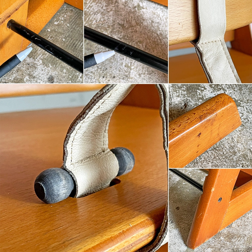 ストッケ STOKKE トリップトラップ TRIPP TRAPP ベビーチェア キッズチェア S/N無し 木製ガード レザーベルト ノルウェー 北欧家具 ■