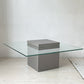 モーダエンカーサ moda en casa フライングテーブル FLYING TABLE コンクリートベース ガラス ローテーブル 定価 ￥74,800- ★
