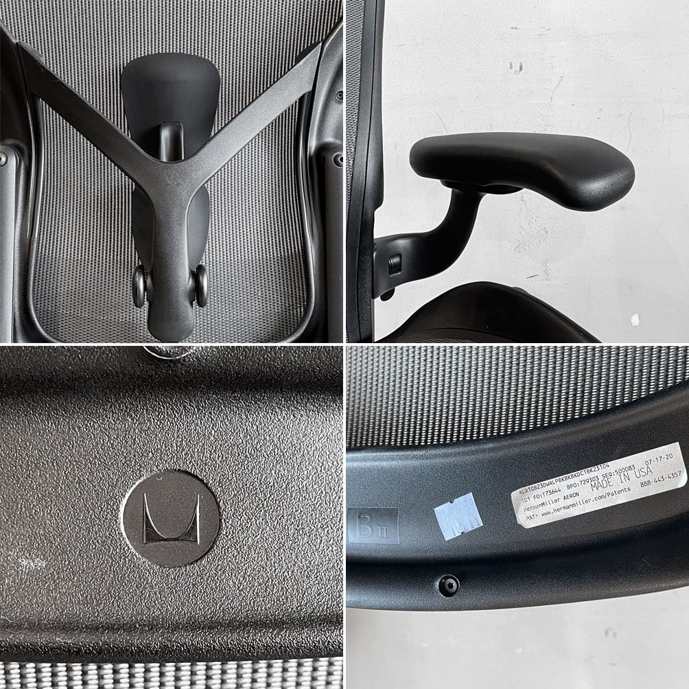 ハーマンミラー Herman Miller アーロンチェア デスクチェア Bサイズ ゲーミングエディション ポスチャーフィットSL ブラック ■