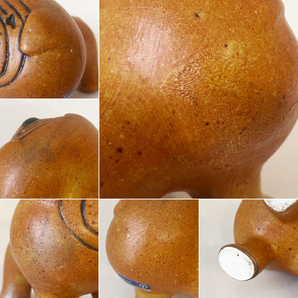 グスタフスベリ GUSTAVSBERG ケンネル Kennel ブルドッグ Bulldog Mini ミニ H6.5cm 陶製フィギュリン リサ・ラーソン スウェーデン 北欧ビンテージ ◎