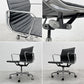 ハーマンミラー Herman Miller アルミナムグループ マネジメントチェア 本革 ブラック 5本脚 キャスター付 C&R イームズ 〓