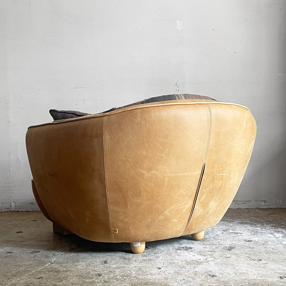 クラッシュゲート CRASH GATE タブレザーワークス tabu Leather Works オピアム 1P ソファ OPIUM SOFA キャメル オイルレザー 定価 ￥242,000- ■