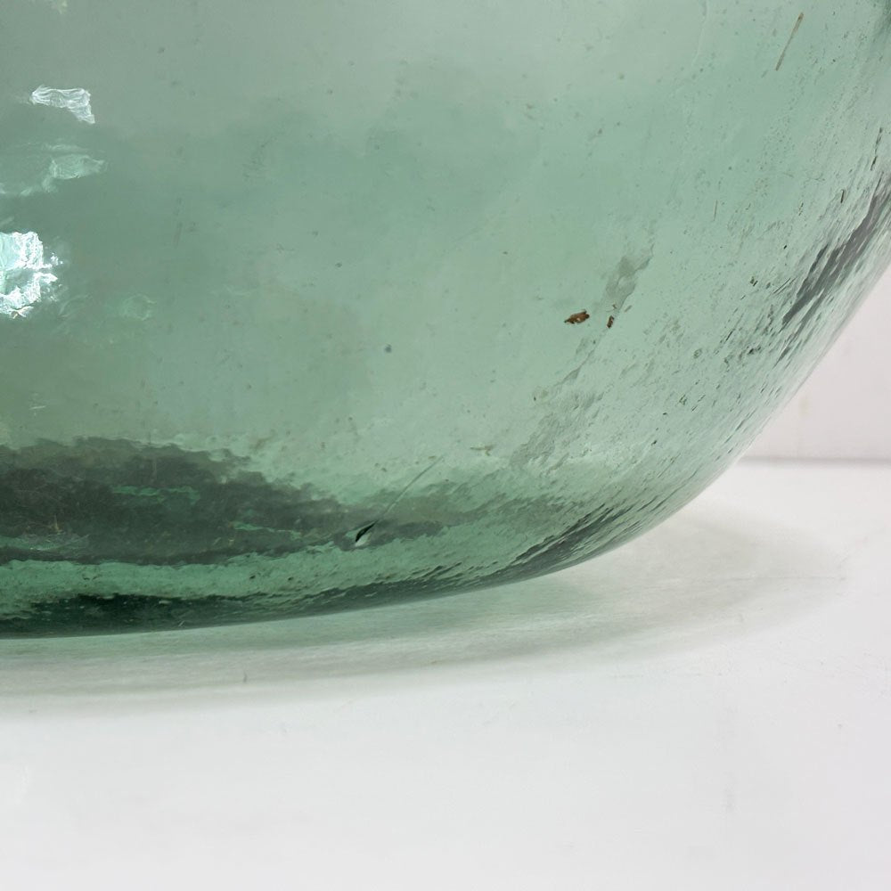フランスビンテージ France Vintage ガラス デミジョンボトル フラワーベース 花瓶 アンティーク 高さ52cm グリーン ●