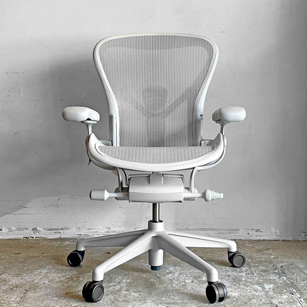 ハーマンミラー Herman Miller アーロンチェア リマスタード フル装備 Bサイズ ミネラル ポスチャーフィットSL デスクチェア オフィスチェア ビル・スタンフ ＆ ドン・チャドウィック ■