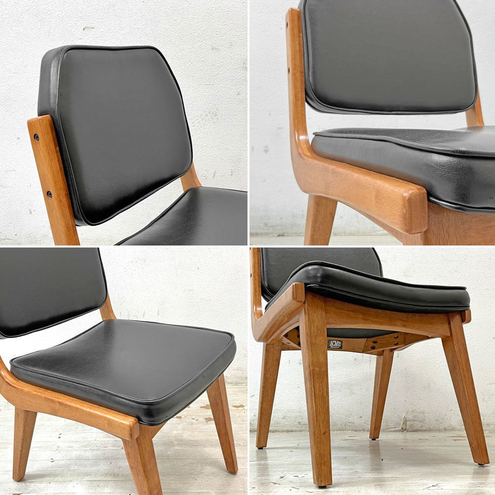アクメファニチャー ACME Furniture シエラチェア SIERRA CHAIR ダイニングチェア ラバーウッド ビニールレザーシート B ●