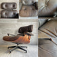 ハーマンミラー Herman Miller ビンテージ イームズラウンジチェア＆オットマン ブラジリアンローズウッド レザー 本革 C&Rイームズ ミッドセンチュリー 希少 ♪