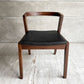 ニッポネア NiPPONAIRE キレット KILET ダイニングチェア セミアームチェア ウォールナット無垢材 PVCレザー 展示未使用品 B♪