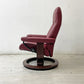エコーネス EKORNES コンサル Consul ストレスレスチェア stressless リクライニングチェア オットマン付き クラシック レザー Mサイズ 2017年製 B ●