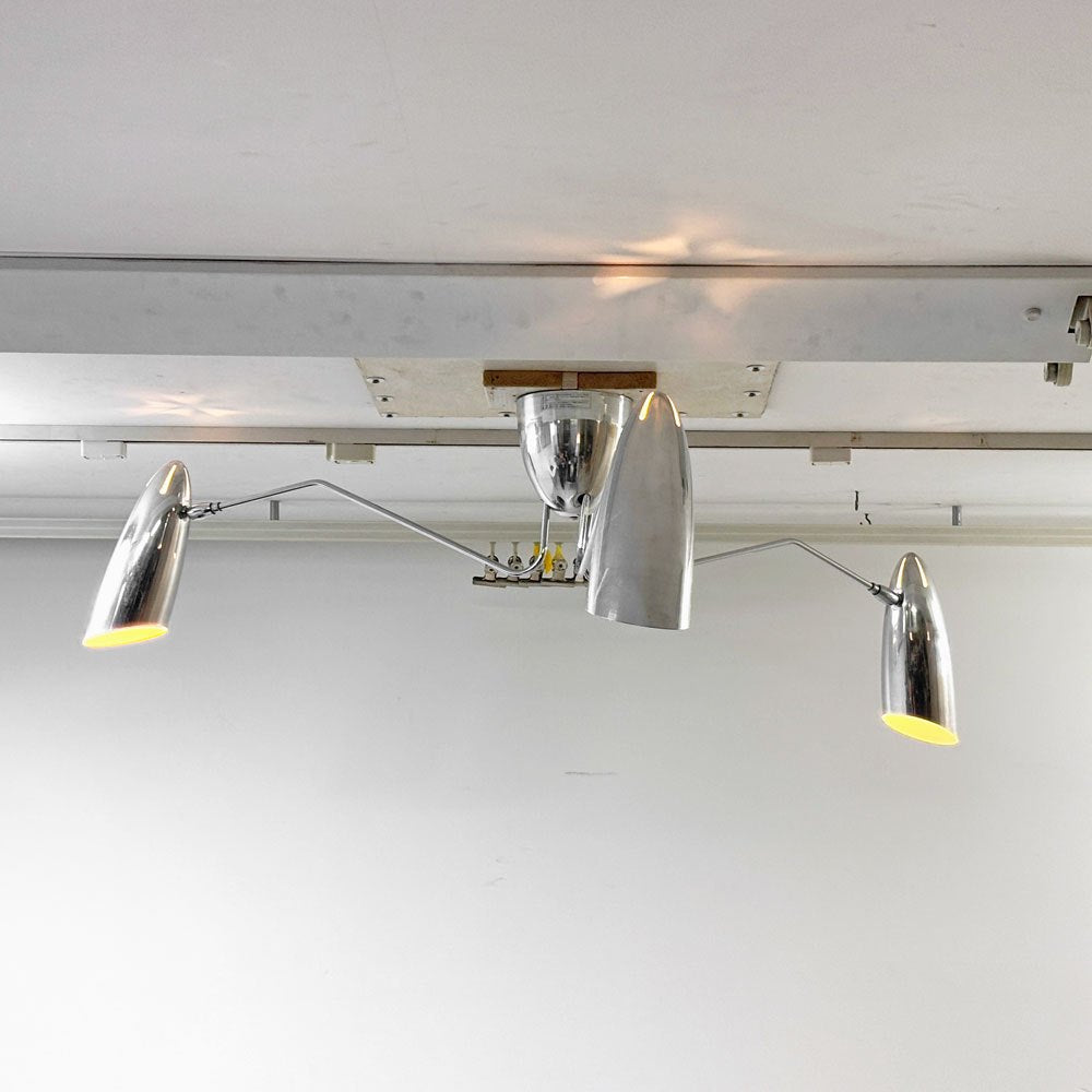 イデー IDEE エクリプス2 ECLIPSEⅡ 3ポイント 3灯ペンダントライト アルミシェード スペースエイジ インダストリアルデザイン 廃番 ●