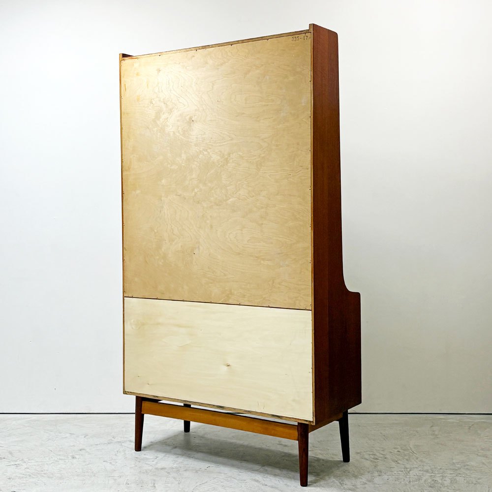 ボーンホルムス・モーベルファブリック Bornholms Mobelfabrik チーク材 ブックシェルフ 4段 本棚 飾り棚 H182cm ヨハネス・ソース デンマーク 北欧ビンテージ ●