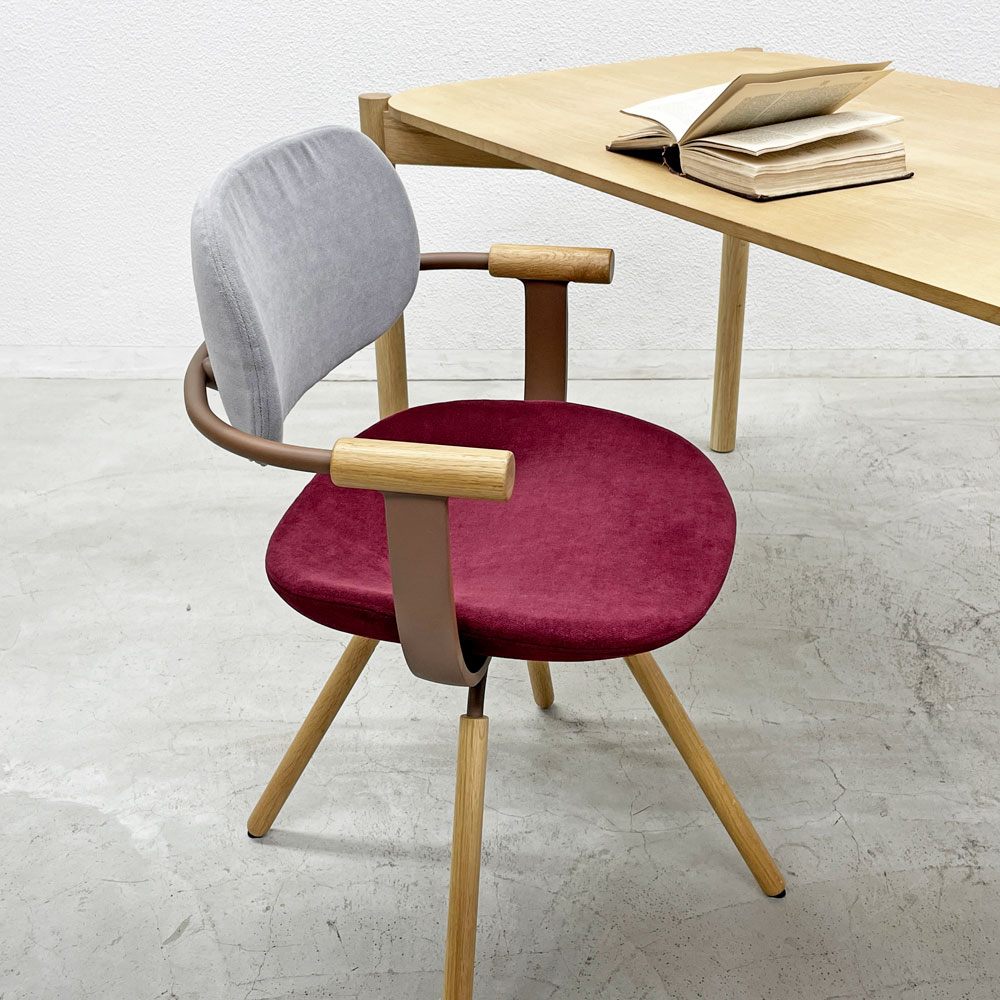 イトーキ ITOKI バーテブラ03 vertebra03 デスクチェア ダイニングチェア 4本脚 座面回転 オーク脚  ノルテキスタイルズ 柴田文江 定価 ¥129,300- 〓