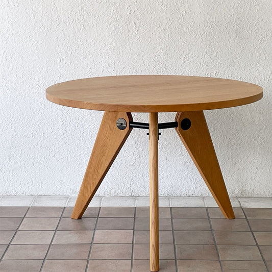 ヴィトラ vitra. ゲリドン Gueridon ダイニングテーブル ラウンド ナチュラルオーク 無垢材 Φ105cm ジャン・プルーヴェ 定価399,300円 ◇