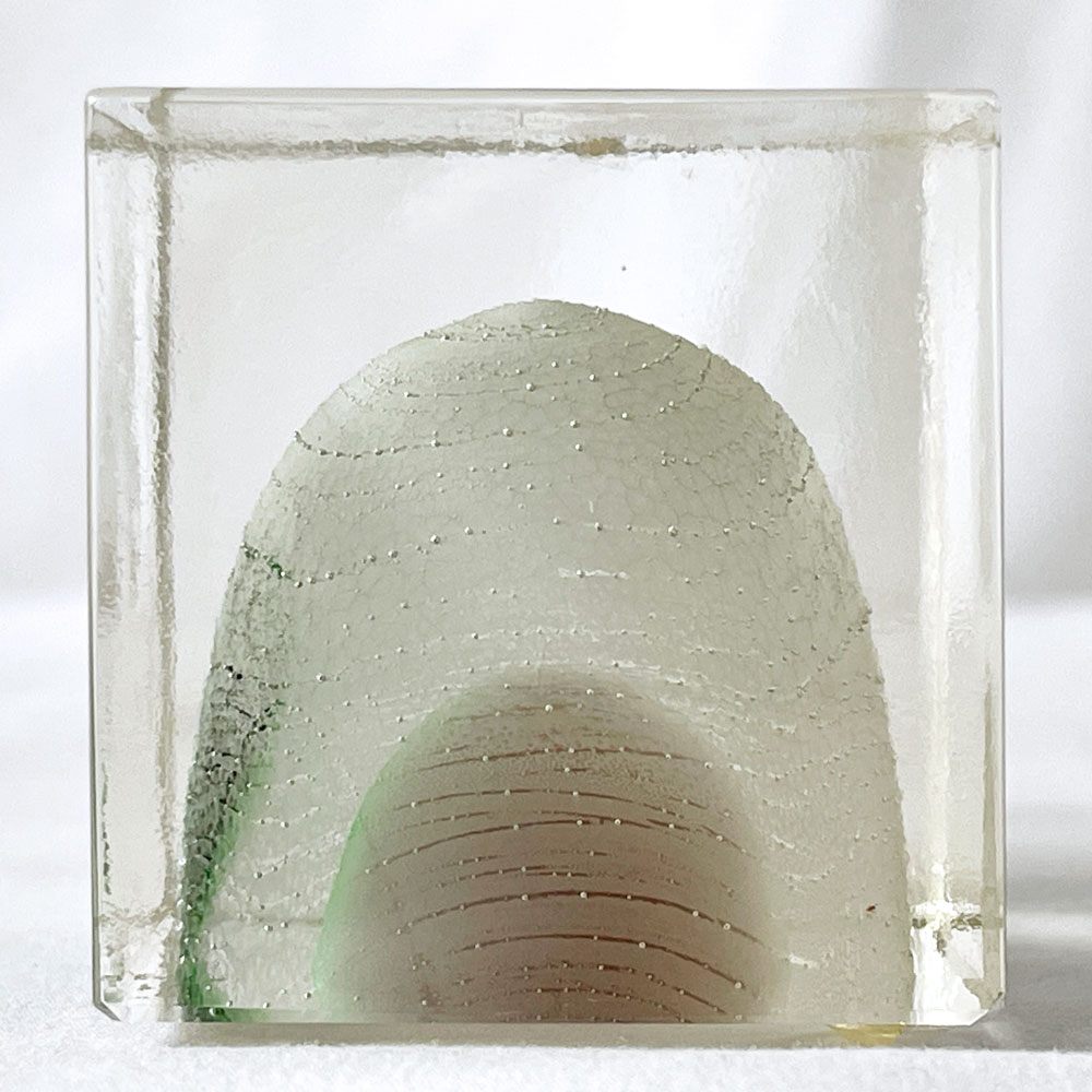 イッタラ iittala ミニキューブ Cube WHITE & GREEN オイバ・トイッカ ビンテージ 希少 ◇