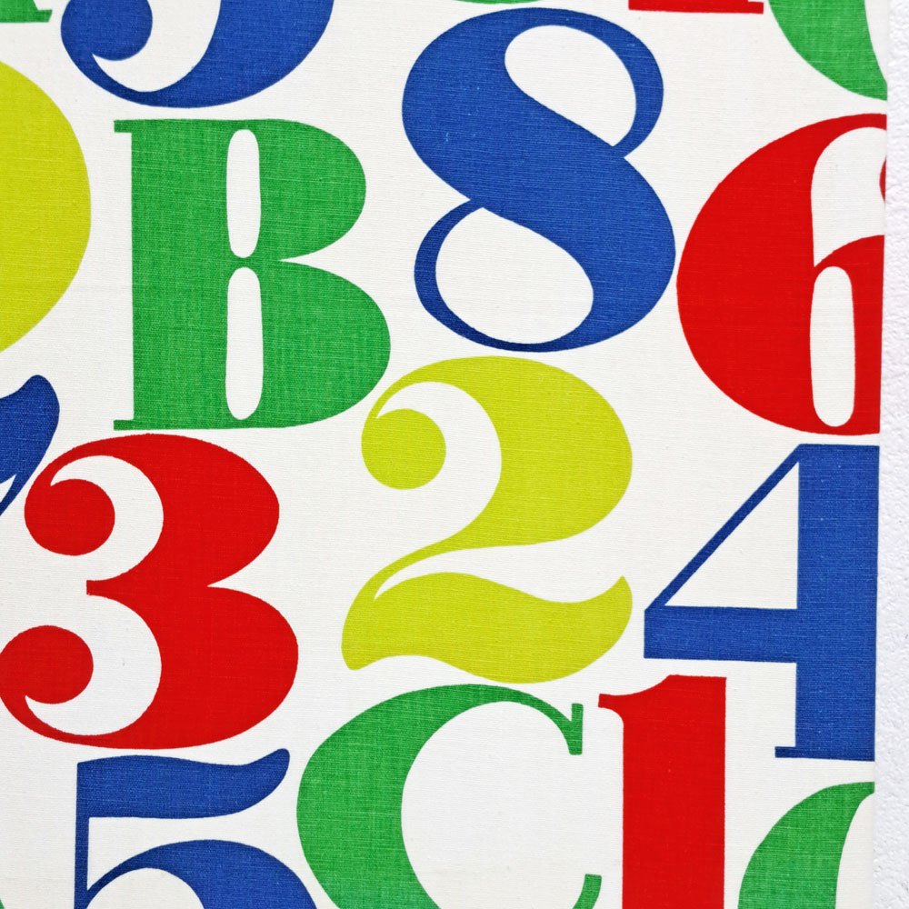 ハーマンミラー Herman Miller アレキサンダー・ジラード Alexander Girard ナンバーズ Numbers テキスタイル ビンテージ ファブリックパネル 100 x 100cm ジラルド ●