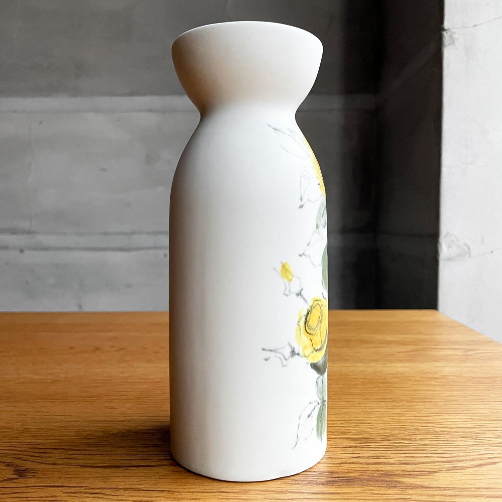 ARABIA クッカ Kukka フラワーベース イエローローズ 花瓶 Hilkka-Liisa Ahola 陶器 ビンテージ ♪
