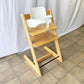 ストッケ STOKKE トリップトラップ TRIPP TRAPP ベビーチェア キッズチェア ナチュラル S/N6～ プラスチックガード ジュニアクッション付き ノルウェー 北欧家具 ◇