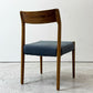 朝日木材加工 エッダ EDDA Dining Chair101 Fabric ダイニングチェア ブルー 北欧スタイル 定価￥33,000- B ●