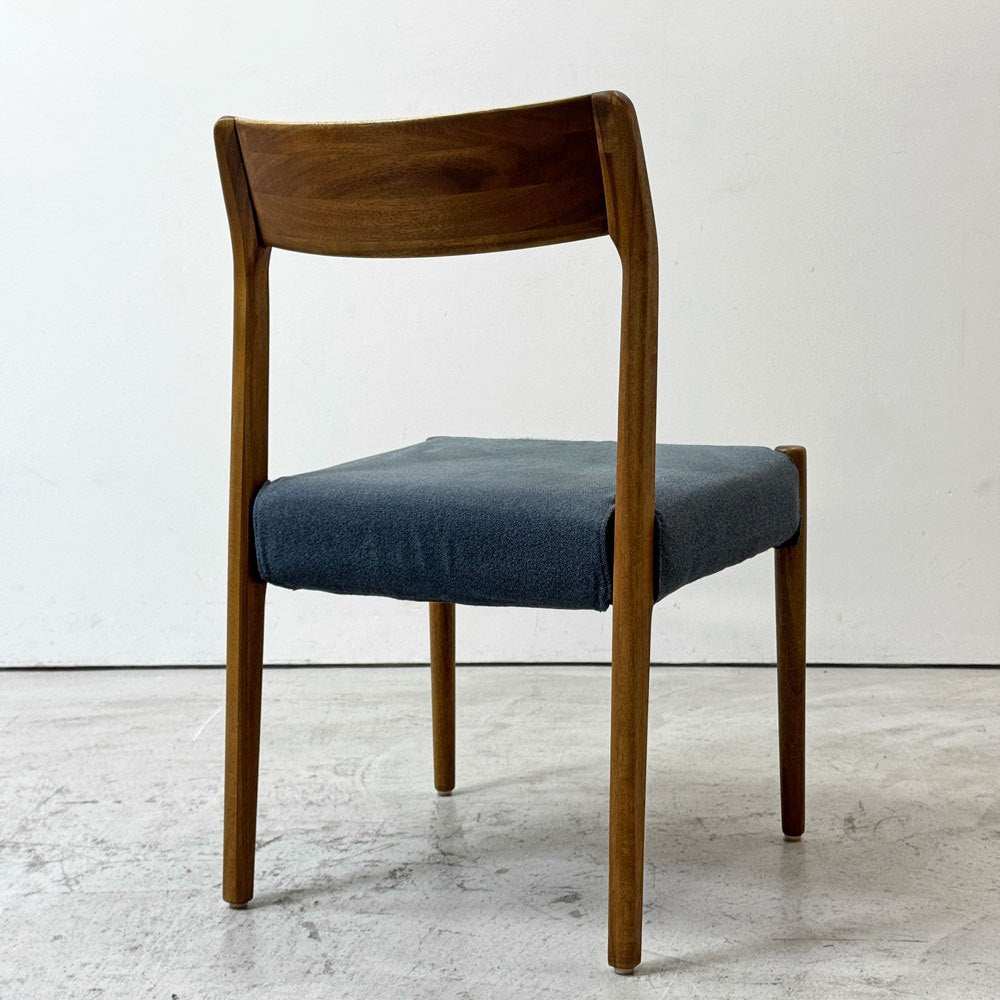朝日木材加工 エッダ EDDA Dining Chair101 Fabric ダイニングチェア ブルー 北欧スタイル 定価￥33,000- B ●