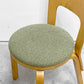 アルテック artek チェア66 CHAIR66 ダイニングチェア ナチュラルラッカー バーチ材 ファブリックシート アルヴァ・アアルト フィンランド 北欧家具 ビンテージ A ●