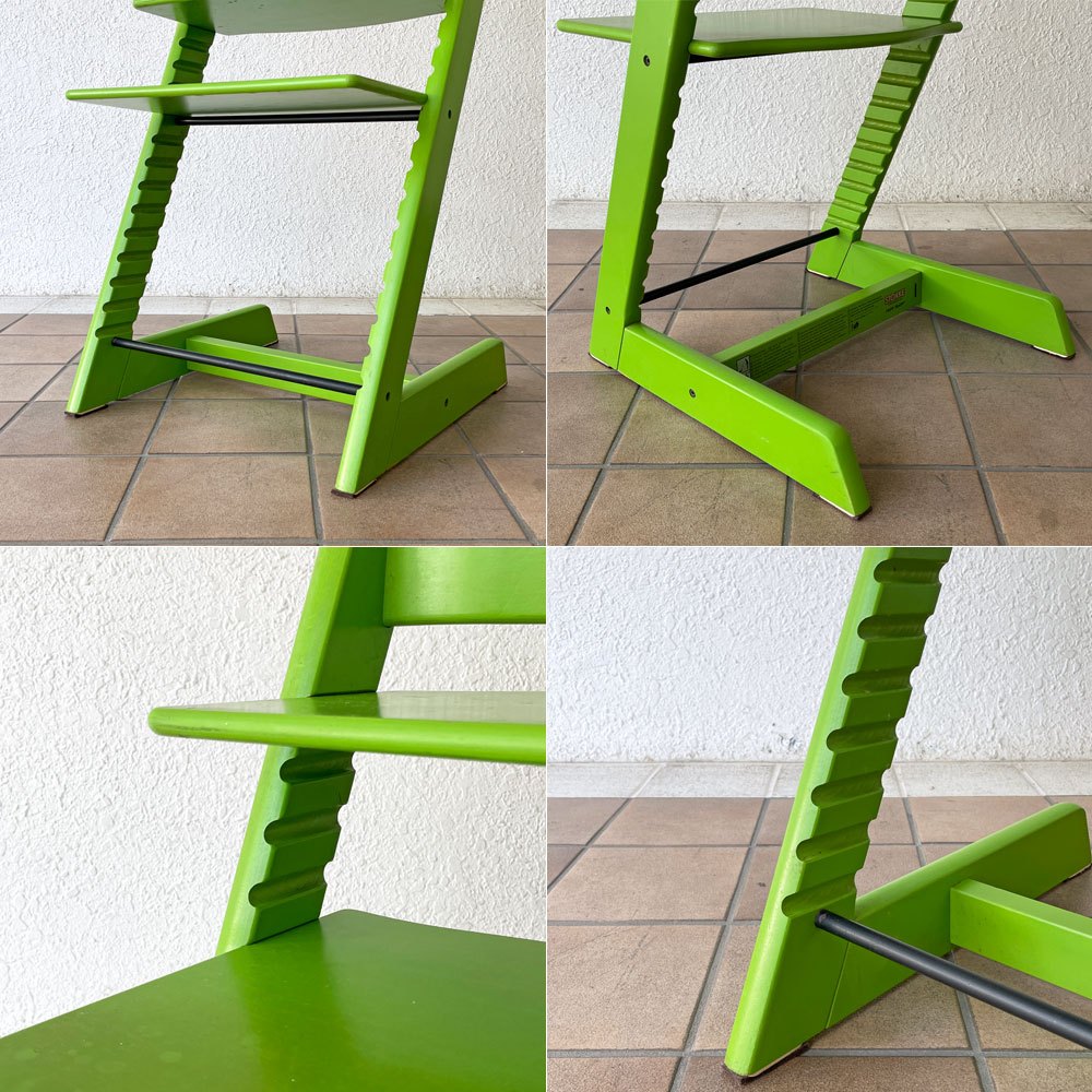 ストッケ STOKKE トリップトラップ TRIPP TRAPP ベビーチェア キッズチェア S/N4～ グリーン ノルウェー 北欧家具 ◇
